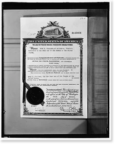 Historic Portrait - Reproduction of a patent grant