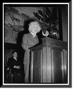 Albert Einstein speaking Classic, Antique Wall Art