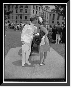 Graduation day at Annapolis. Washington, D.C., June 6. The United States Naval Academy, Class of 1940, held graduation exercises today at Annapolis, Maryland, Vintage Wall Art