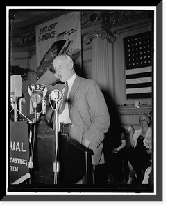 Socialist Norman Thomas at peace rally. Washington, D.C., June 8. 1,100 people crowded into an antiwar mass meeting held here last night, Antique Wall Art