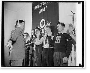 Antique Portrait - Washington DC - New recruits join up, Washington
