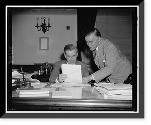 Historic Framed Print, Secy. Wallace & Harry Slattery,  17-7/8" x 21-7/8"