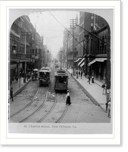 Historic Street Photo - New Orleans, Louisiana - St. Charles Street (1)