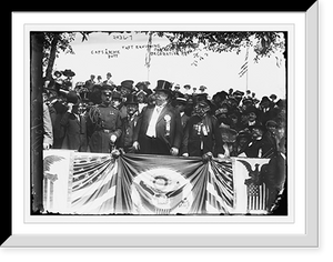 Historic Framed Print, Taft Reviewing Parade, Capt. Archie Butt Decoration Day.,  17-7/8" x 21-7/8"