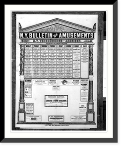 N.Y. bulletin of amusements from October 9th to October 15th, 1882, Historic Reproduction