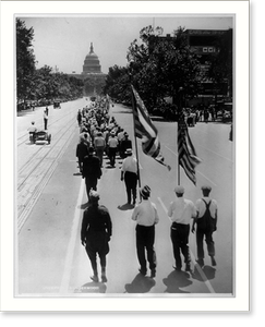 Antique Photo Print - Washington DC - Bonus marcher on Penna, 1932