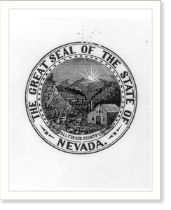 Black & White Photo - The great seal of the state of Nevada