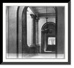 Historic Framed Print, Grand stairway - top,  17-7/8" x 21-7/8"