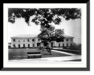 Historic Framed Print, [Exteriors of buildings in Manila, Philippine Islands]: Bureau of Printing,  17-7/8" x 21-7/8"