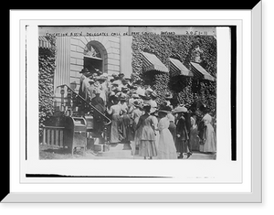 Historic Framed Print, Education ass'n delegates call on Prof. Lowell, Harvard,  17-7/8" x 21-7/8"