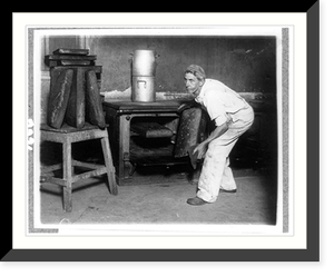 Charles C. Trevey baking huge loaves for the bears at the National Zoo, Washington, D.C. Classic, Vintage Print