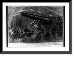 The pet parrott on the U.S. steamer Richmond" in a storm", Antique Print