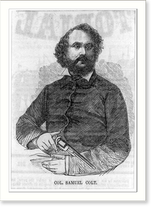 Black & White Photo - Col. Samuel Colt - Framed Wall Art Gift Idea