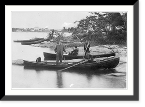 Historic Framed Print, Pres. Arthur at Alexandria Bay, New York,  17-7/8" x 21-7/8"
