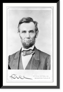 Historic Framed Print, [Abraham Lincoln, head-and-shoulders portrait, facing front],  17-7/8" x 21-7/8"