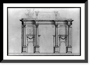 Historic Framed Print, Triumphal arch, at Milan, Italy,  17-7/8" x 21-7/8"