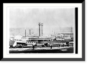 The Robert E. Lee I and the Great Republic at the wharf Classic, Antique Poster
