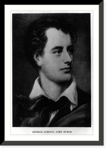 Historic Framed Print, George Gordon, Lord Byron,  17-7/8" x 21-7/8"