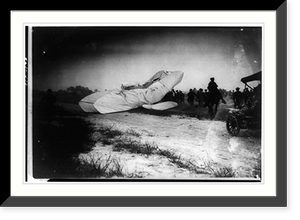 The collapsed Wright airplane photographed just after it struck the ground, Antique Print
