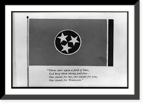 Historic Framed Print, Tennessee flag - Reproduction,  17-7/8" x 21-7/8"