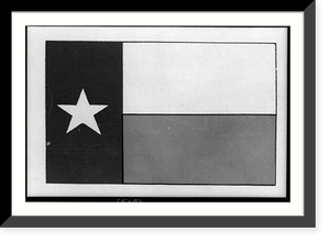 Historic Framed Print, Texas flag - Reproduction,  17-7/8" x 21-7/8"