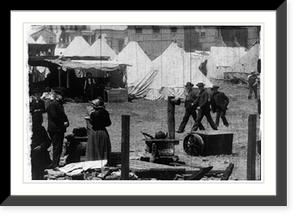 Refugees living on outskirts of San Francisco following the earthquake and fire, Antique Wall Art