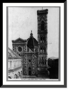 Historic Framed Print, The Cathedral at Florence, Italy,  17-7/8" x 21-7/8"