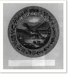 Vintage Americana Print - Great seal of West Virginia