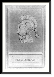 Hannibal, 247-183 B.C, Antique Print