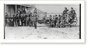 Historic Photo Print - Fire Engines - Firemen with fire engine, 1860