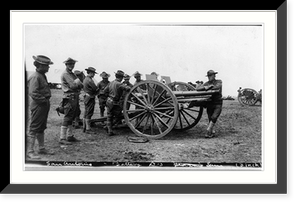 U.S. Army 1911 maneuvers in Texas: Battery D's 3-inch gun, Vintage Print