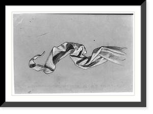 Historic Framed Print, [2 drapery studies],  17-7/8" x 21-7/8"
