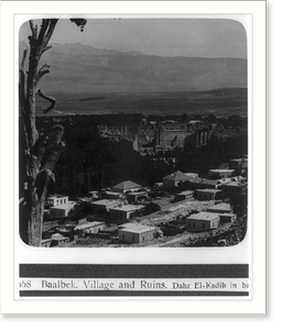Black & White Photo - Baalbek - Village and ruins - Historic Wall Art Gift