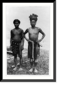 Two native men posed, full-length, Hapao?, Ifugao, Philippine Islands, Historic Reproduction