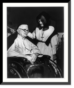Vintage Photo Print - Elderly French Americans are cared