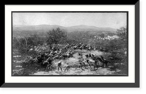 Scenes from Custer's Last Fight in Boston Cyclorama Co. - 6, Antique Print