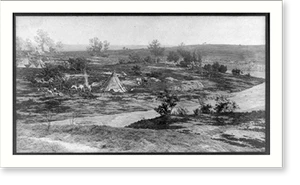Vintage Americana Print - Boston - Scenes from Custer's Last Fight (5)
