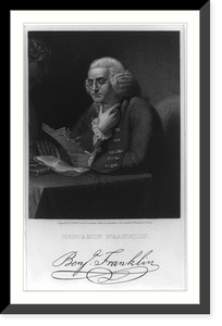 Historic Framed Print, Benjamin Franklin - 2,  17-7/8" x 21-7/8"