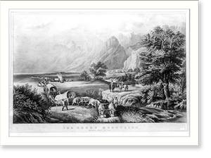 Antique Photo Print - The Rocky Mountains - Antique Wall Decor Print