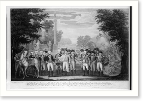 Black & White Photo - The British surrendering their arms to Gen, 1781
