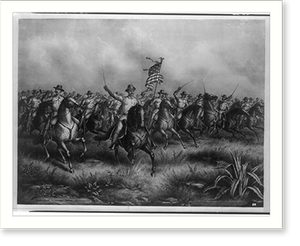 Vintage Americana Print - Rough-Riders, Col - Framed Wall Art Gift Idea