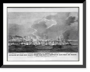 Historic Framed Print, Bombardment of Vera Cruz: March 25th, 1847,  17-7/8" x 21-7/8"