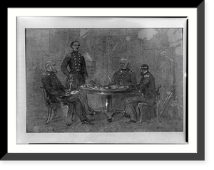 General Scott giving orders to his aides for the advance of the Grand Army, Historic Print