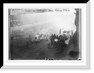 Historic Framed Print, Start of Vanderbilt Race,  17-7/8" x 21-7/8"