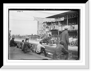 Historic Framed Print, View from grandstand at Vanderbilt automobile race,  17-7/8" x 21-7/8"