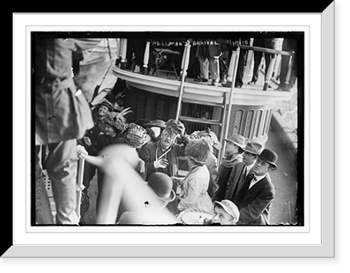 Historic Framed Print, Wellman's arrival,  17-7/8" x 21-7/8"