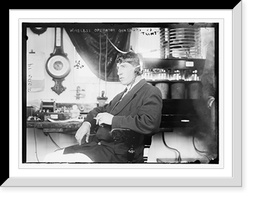 Historic Framed Print, Wireless operator Ginsberg of Trent,  17-7/8" x 21-7/8"