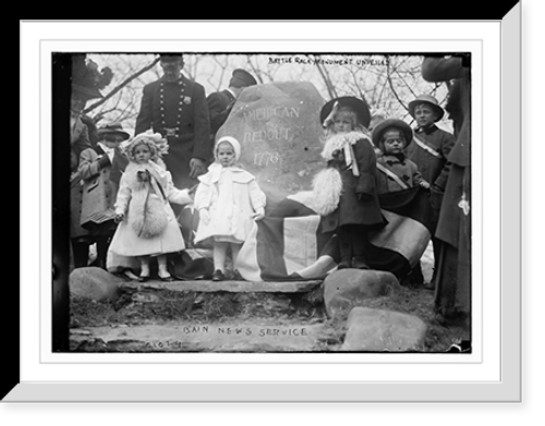 Historic Framed Print, Battle Rock Monument unveiled,  17-7/8" x 21-7/8"