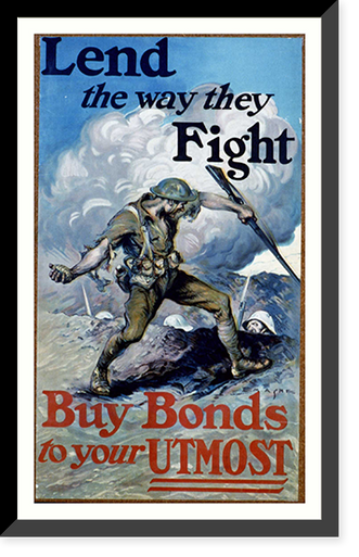 Lend the way they fight buy bonds to your utmost. E.M. Ashe, Historic Print
