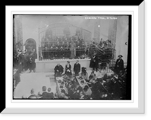 Historic Framed Print, Camorra Trial, Viterbo,  17-7/8" x 21-7/8"